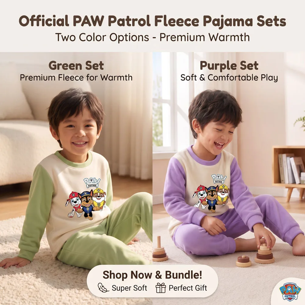 2026 Autumn Winter Boys Casual Long Sleeve Pajamas Sets Paw Patrol Children's Soft Sleepwears Kids Thicken Warm Home Clothing