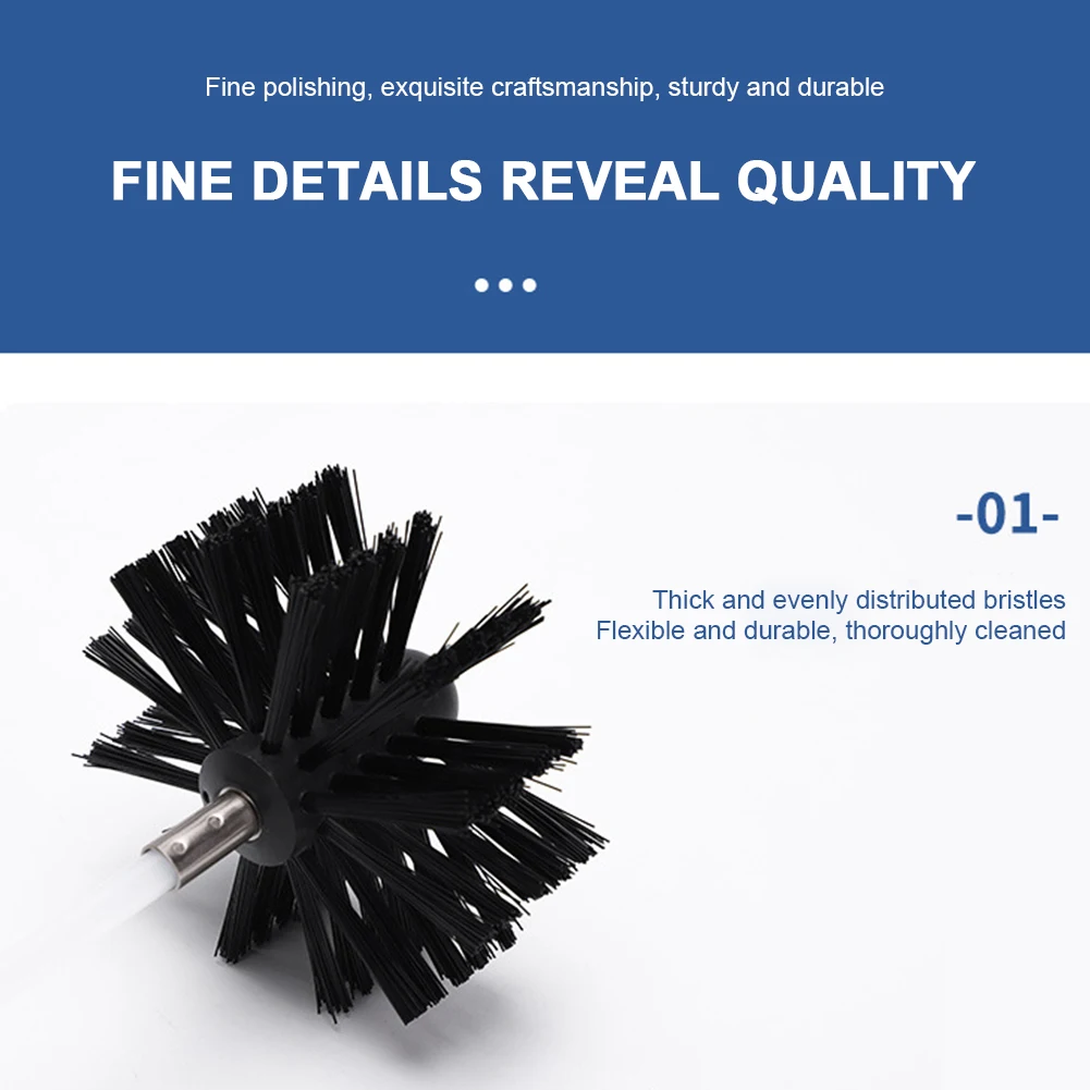 굴뚝 브러시 세트 100/150mm 브러시 헤드 건조기 환기 클리너 키트 유연한 굴뚝 청소 세트 벽난로 내부 벽 청소 도구