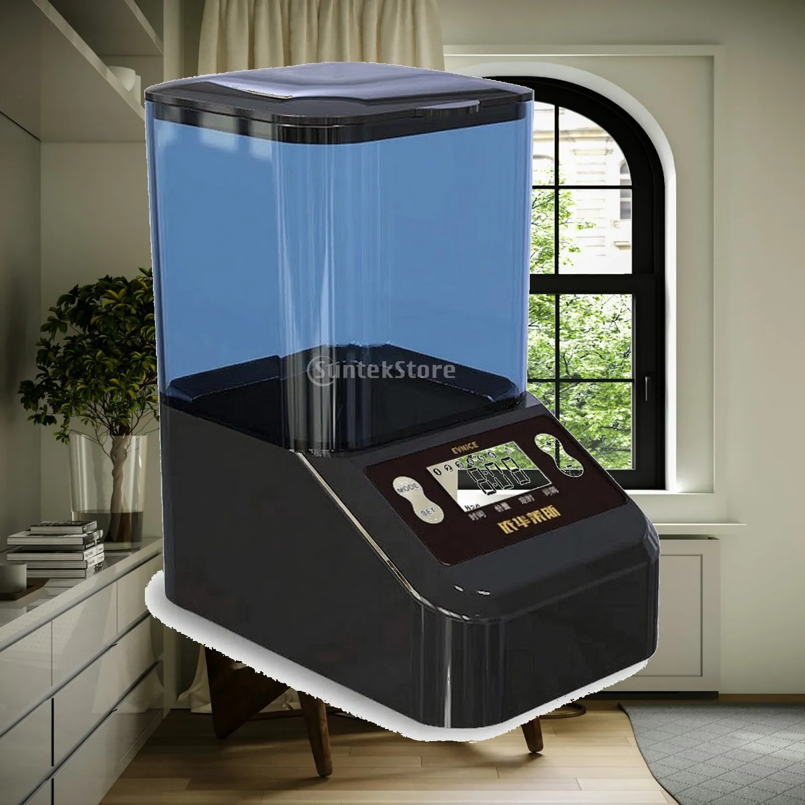 Programmable Aquatic Feeder Dual Power Automatic Aquatic Feeder Battery Operated