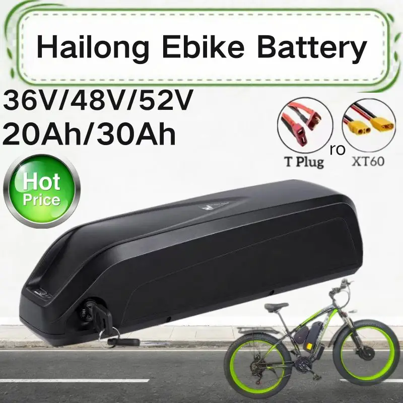 

Hailong electric bicycle battery Pack for Bafang BBS02 BBS03 BBSHD Motor 1500W 1000W 750W 500W 36V 48V 52V 20Ah 30Ah