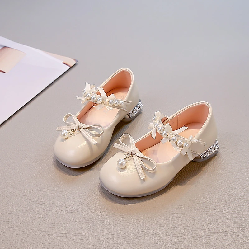 

Новинка осени 2024, танцевальные модельные туфли для девочек, элегантные детские кожаные туфли с милыми бантами, детская обувь принцессы с мягкой подошвой, корейский стиль