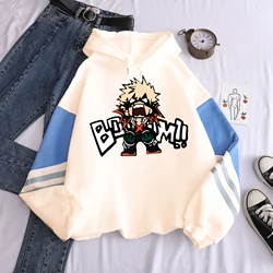 Anime My Hero Academia Kawaii Bakugo Katsuki Manga Hoodies Men Plus Size Patchwork Clothes Fleece Warm Winter Hooded Sweatshirt