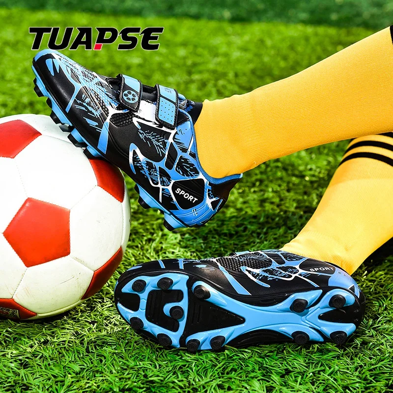 TUAPSE Voetbalschoenen Kinderen Professioneel Voetbal Gras Outdoor Demping Lichtgewicht Ademende Trainingssneakers Maat 28-38