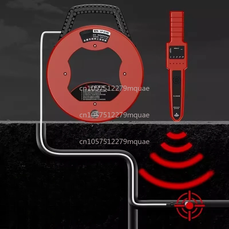 20m Electrical Pipe Plugging Detector Plastic Iron Pipe PVC Threading Pipe Blockage Detector Row