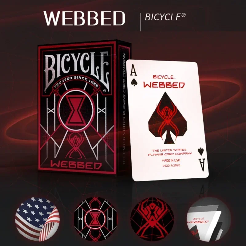 Bicycle Webbed Playing Cards Spider Web Deck Poker Size Card Games Magic Tricks