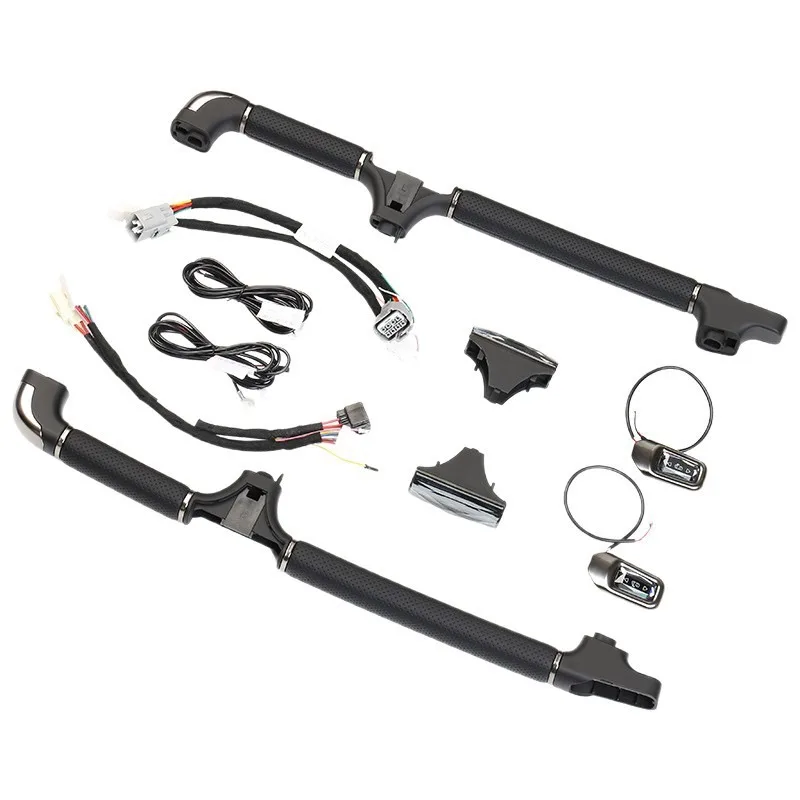 One-button switch for middle door for car modification, imitation crystal replacement handle car supplies