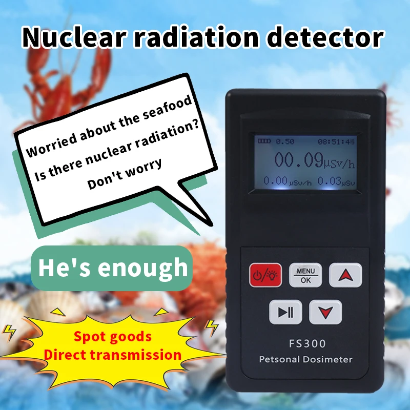 Geiger Detector de radiación Nuclear, contador de rayos X, Beta Gamma, dosímetro, batería de litio