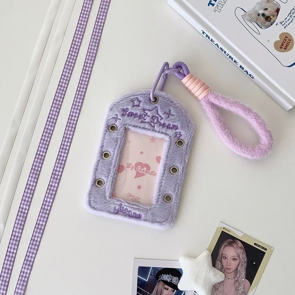 Korean Photocard Holder Hanging Decoration with Keychain Idol Card Display Protector Korean Style Idol Photo Picture Card