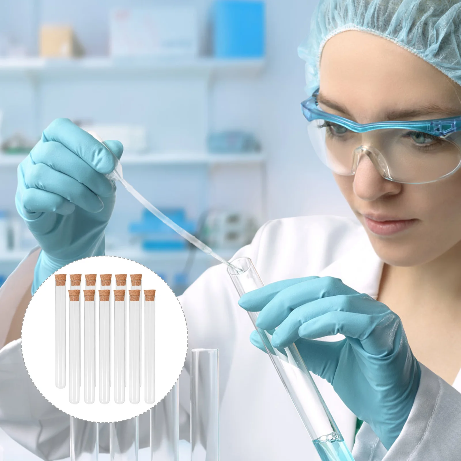 

12 PCS Chemical Glass Tubes Clear Empty Chemistry Test Sample Science for Scientific Purposes