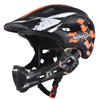 Casco de ciclismo para niños, máscara completa desmontable, casco de ciclismo ajustable, casco de bicicleta para niños, accesorios de ciclismo
