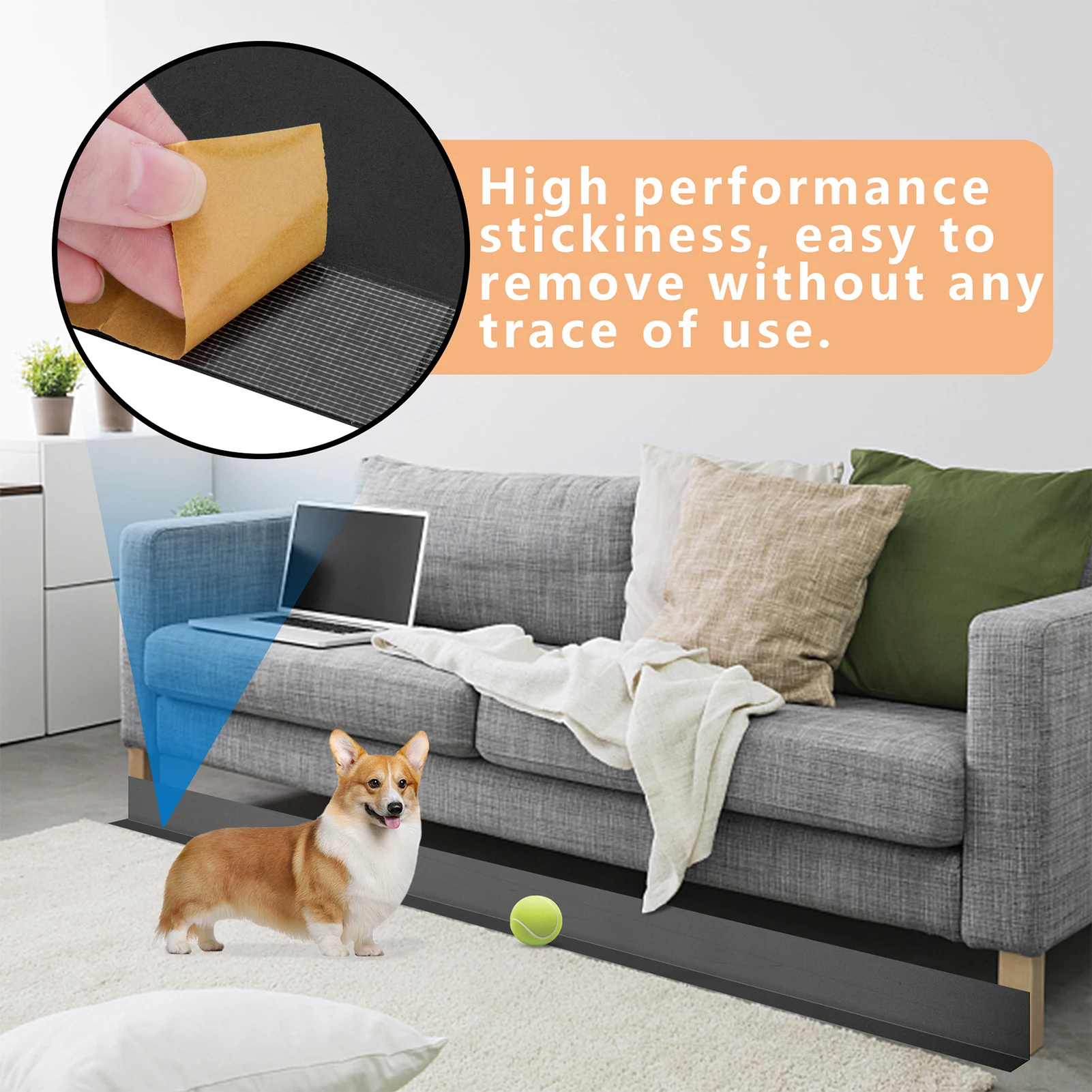 Bed Bottom Toy Barrier Tape Avoid Things Sliding Under Furniture Under Couch & Furniture