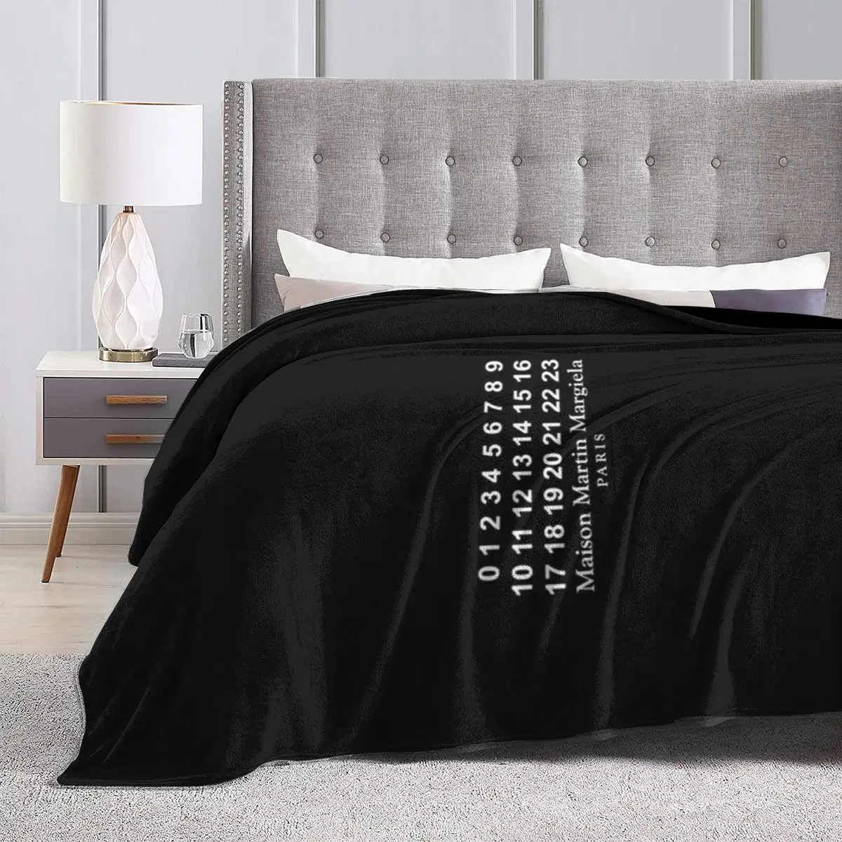 French Margiela Luxury Fashion House An Ultra-Soft Micro Fleece Blanket