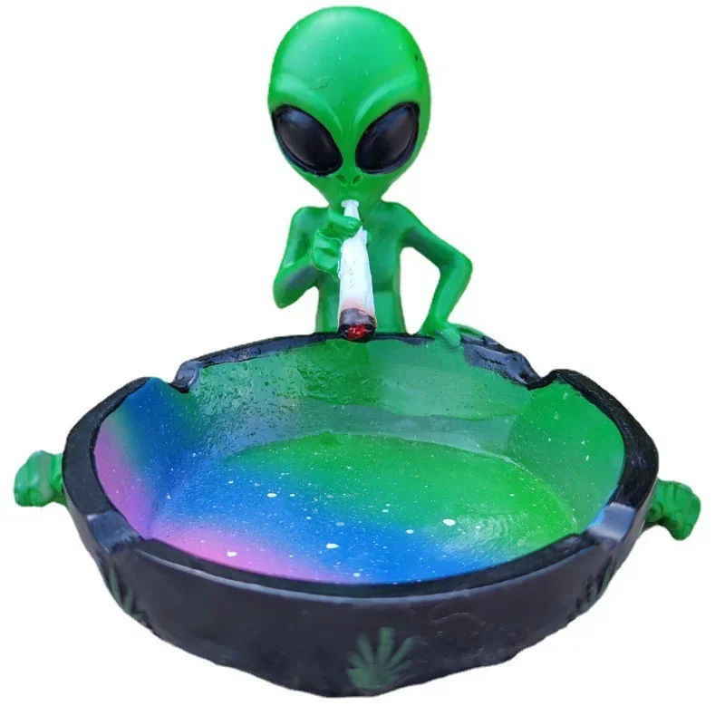 Funny Resin, Martian Ashtray, Alien Astronaut, Sand Set, Living Room, Home