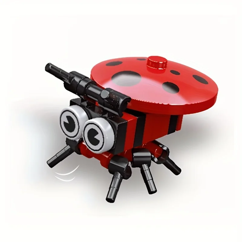 Krijg Je Kleine Insectenfeest Bouwstenen, Schattig Diermodel Speelgoed, Kerst/Verjaardagscadeau, Educatieve Bakstenen