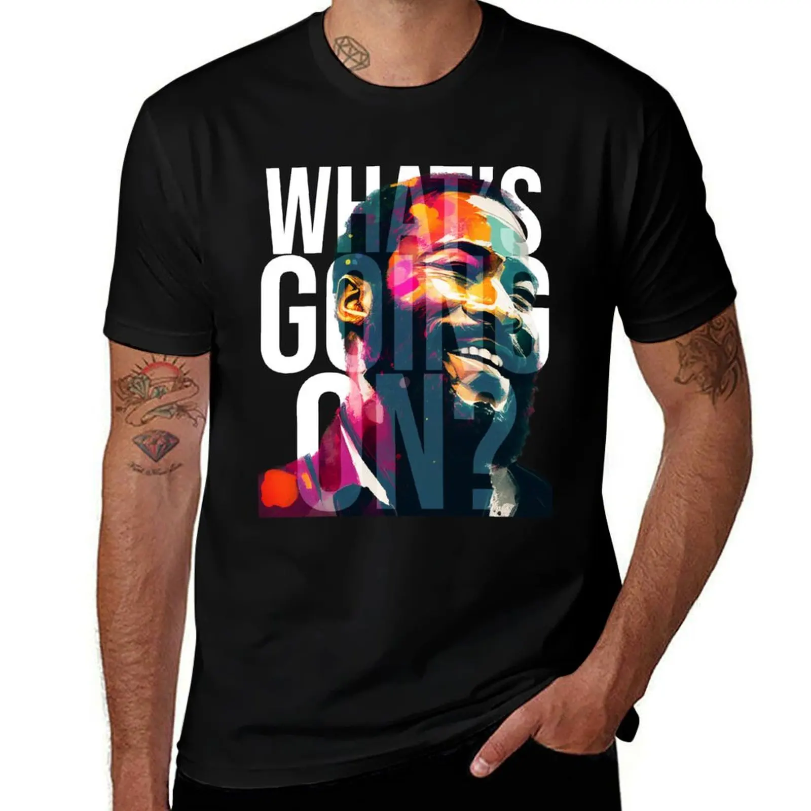 Marvin Gaye - Whats Going On? T-Shirt Quick Dry Training Short Sleeve Tee T-Shirt