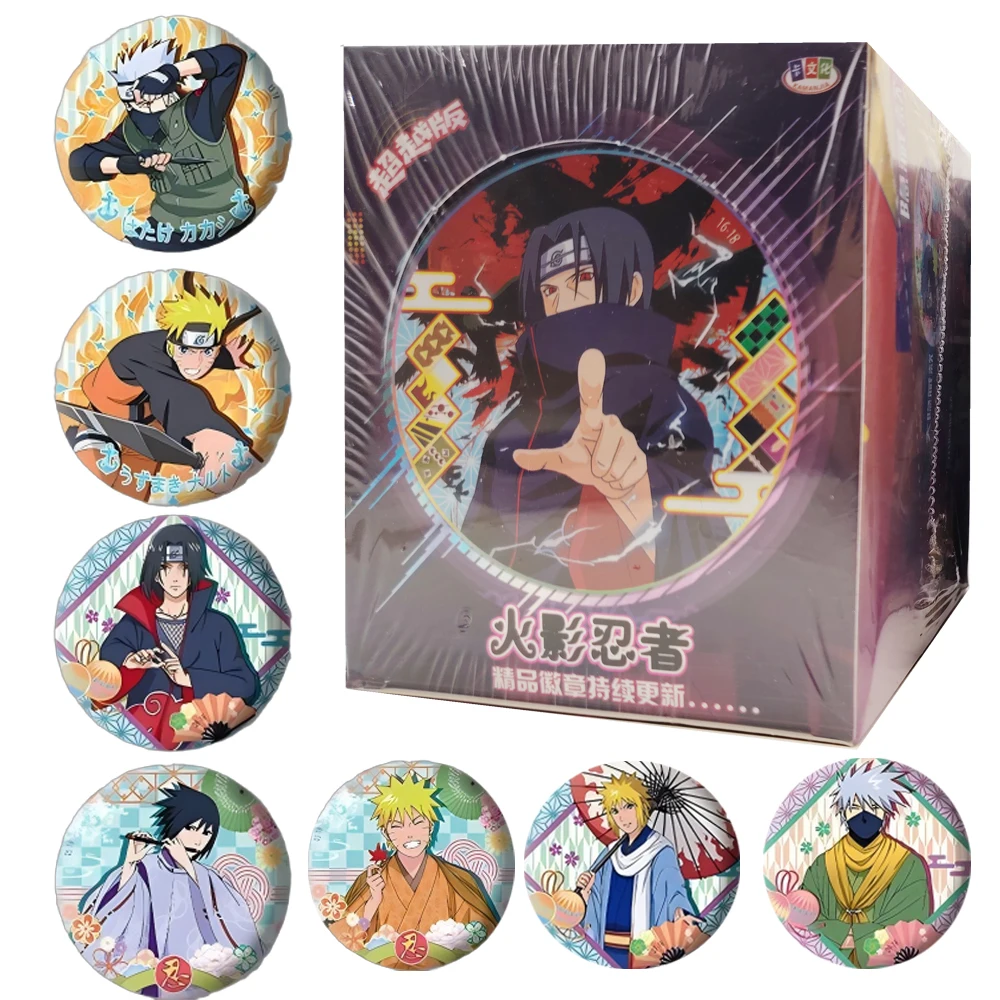 

Cartoon Anime Naruto Peripheral Popular Character Collection Badge Round Brooch for Hat Accessories Kids Birthday Creative Gifts