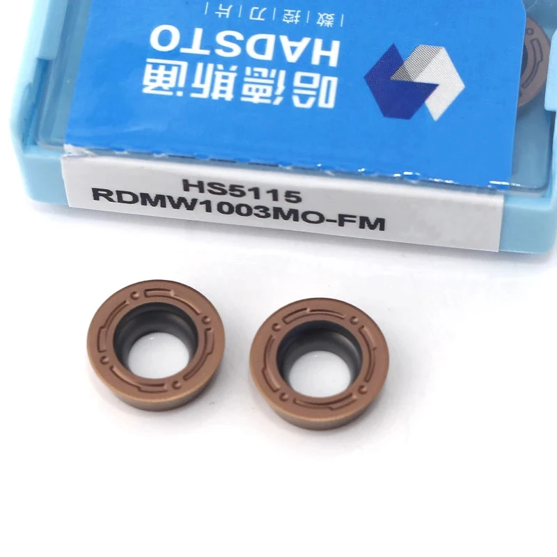 HADSTO-piezas Original RPMT, RPMT08T2MO, RPMT10T3MO, RPMT1003MO, RPMW1003MO, RPMT1204MO, FM, HS5120, HS5130, HS5115, insertos de fresado CNC, 10 unidades