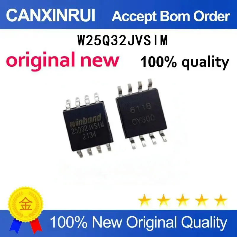 

(5-100 Pieces) Brand new original W25Q32JVSIM 25Q32JVSIM SOP8 spot chip IC