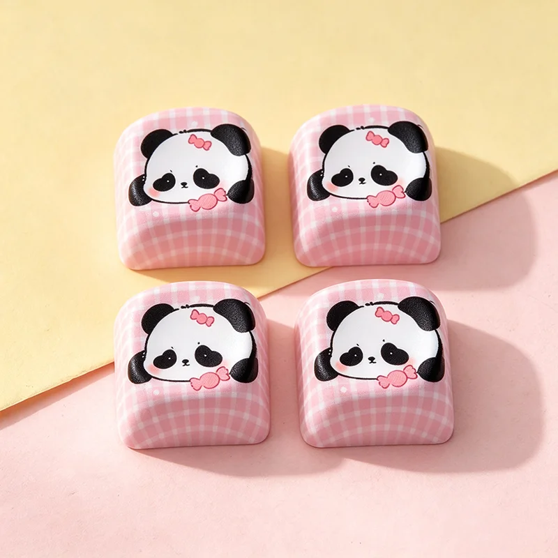 4 cute cartoon panda keycap contours R4 for DIY game console mechanical keyboard cherry MX switch replacement custom keycaps