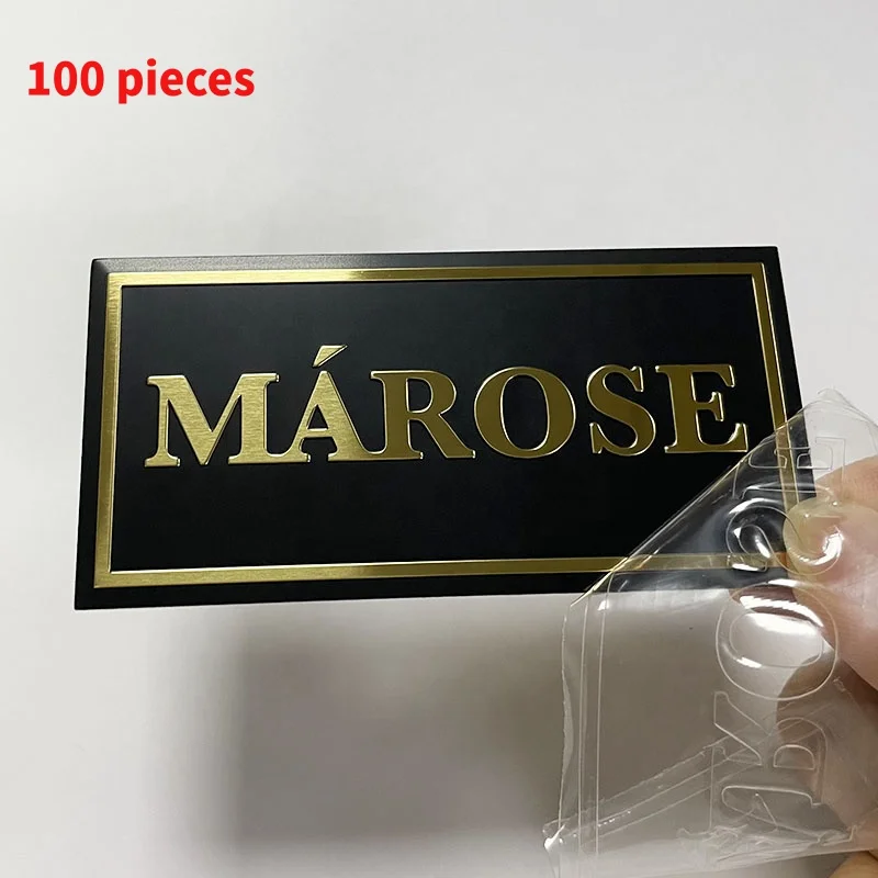 10 0.Zhang. custom. Custom luxurious fashion style perfume design 3D metal logo self adhesive metal label sticker bottle