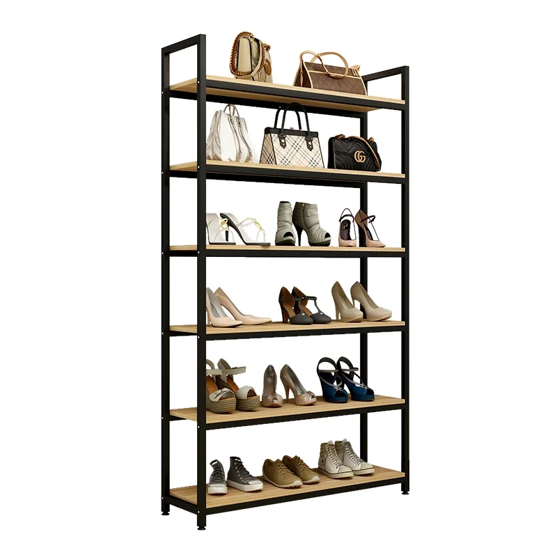 Steel and wood shelves Shelves Sample display racks Supermarket Maternal and infant products Shoe bag display racks Beauty salon