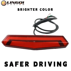 LINGQI RACING Red Stop Clear Signal Indicator Tail Light Rear Brake Taillight For ATV Pit Dirt Bike Motorcycle Accessories