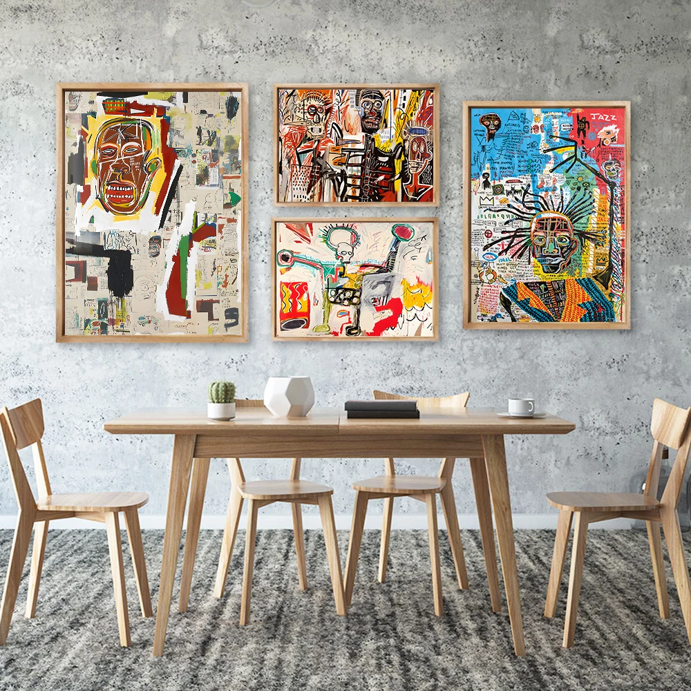 Street Graffiti Creative Crown Number Alphabet Wall Art Poster Modern Popular Canvas Painting Home Decorative Living Room Mural