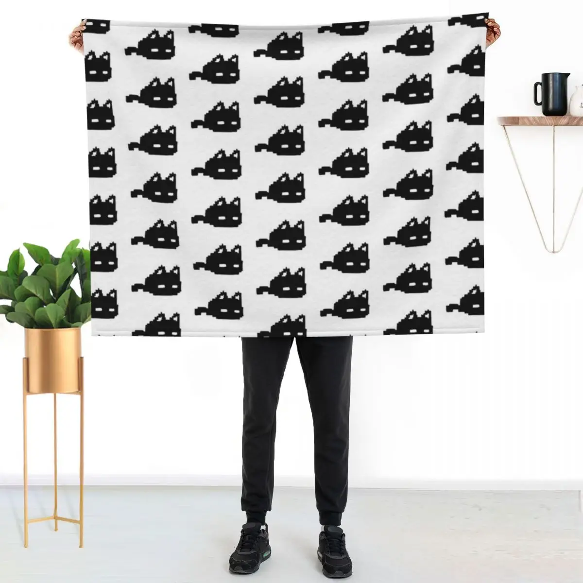 

Omori: Cat Throw Blanket Multi Use Warm Blanket for Living Room Bedroom