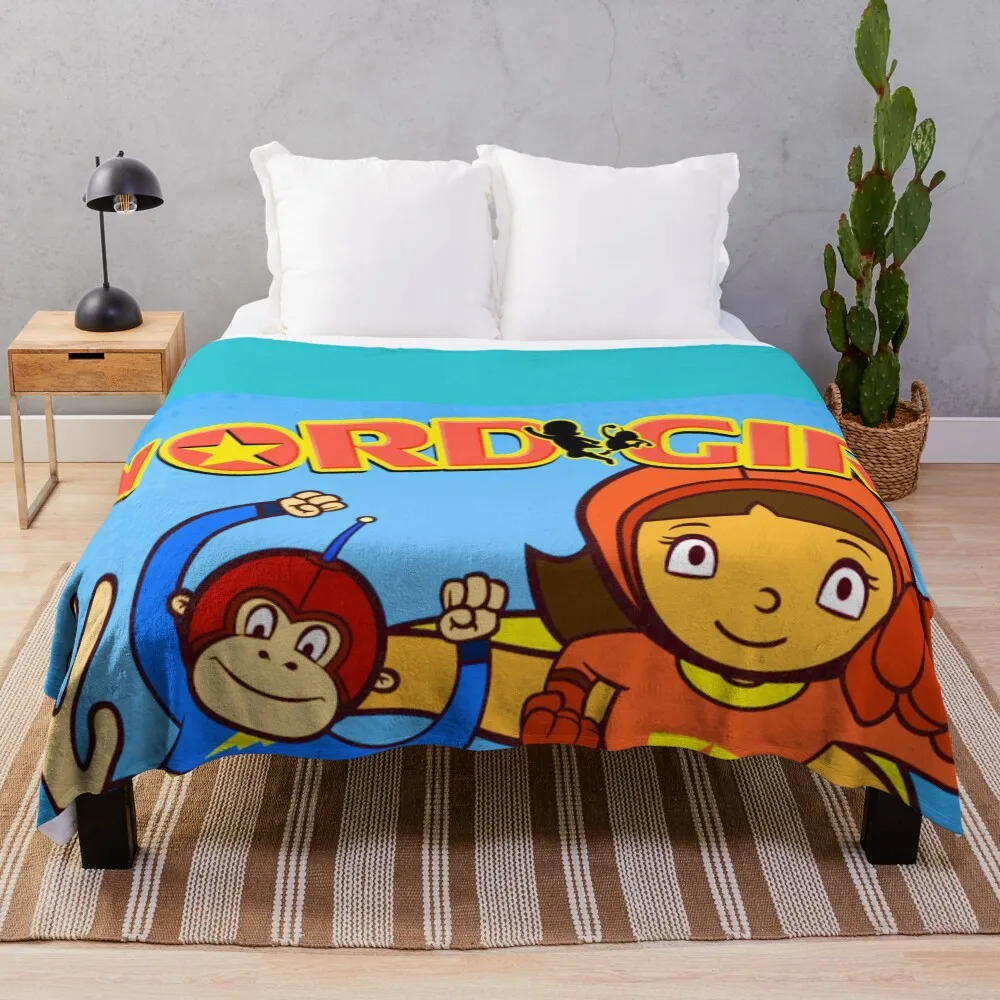 

wordgirl Throw Blanket