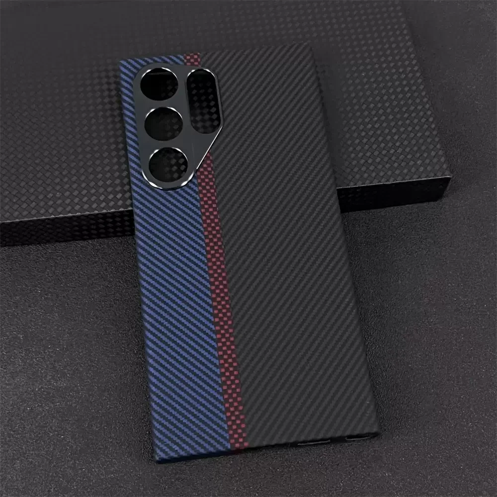 

Real Carbon fiber Phone Case Galaxy S24 Ultra Case, Aramid Fiber Slim Design Galaxy S24 Plus Anti-fall Phone Shell.