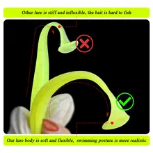 10pcs Soft Worm Lures 7-13cm PVA Baits #4