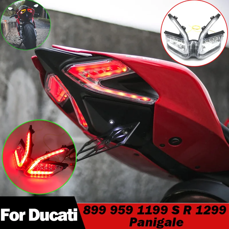 

Сигнальная лампа мотоцикла для Ducati 899 959 1199 S R 1299 Panigale, встроенные задние фонари, замена светодиодного индикатора тормоза автомобиля