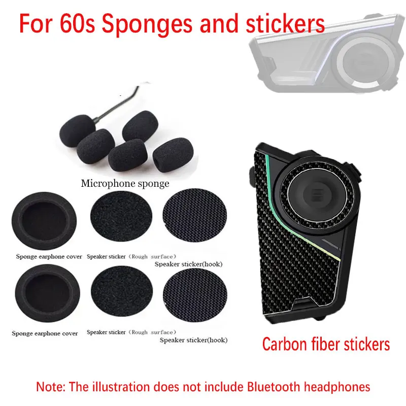 

For SENA 60S Bluetooth headset accessories motorcycle helmet Sponge covers and stickers
