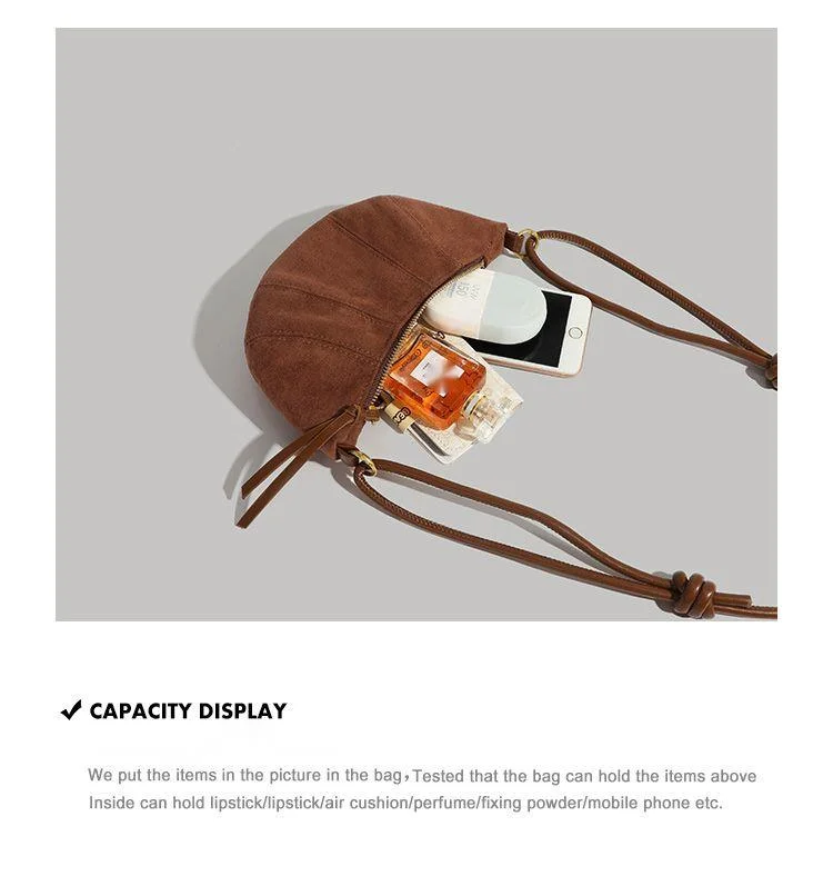 CHARHP&KEJNT borsa a tracolla da donna alla moda con tracolla singola, versatile, con croissant di nicchia_voghion.com