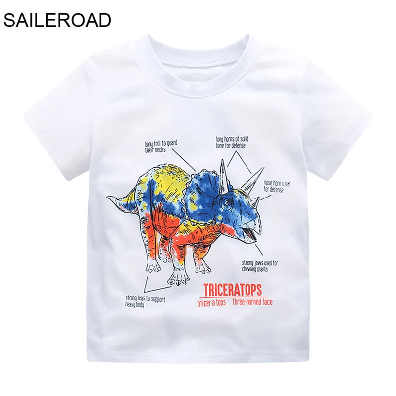 SAILEROAD Summer T Shirt Cotton Short Sleeve Cartoon Ocean Whale T-Shirts Kids Tee Girls Tops Boys Children Clothes