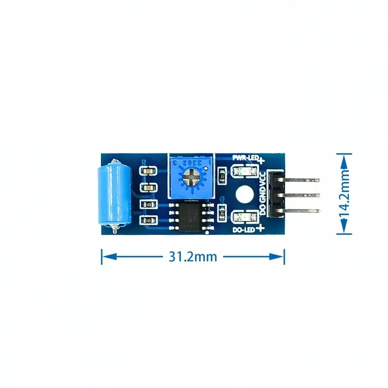 1/5/10/100PCS SW-420 Normally Closed Alarm Vibration Sensor Module Vibration Switch Adjustable Sensitivity Vibration Switch
