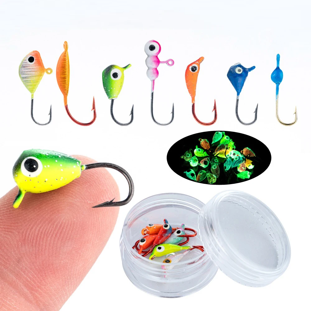 Anzuelos Jig Head para pesca en hielo – hormiga suave colores - imagen 5