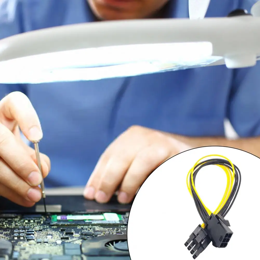 Graphics Card Cable Gpu Power Cord 6 Pin Female to 8 Pin Male Pci Express Power Converter Cable Graphics Card Extension Cord Cpu