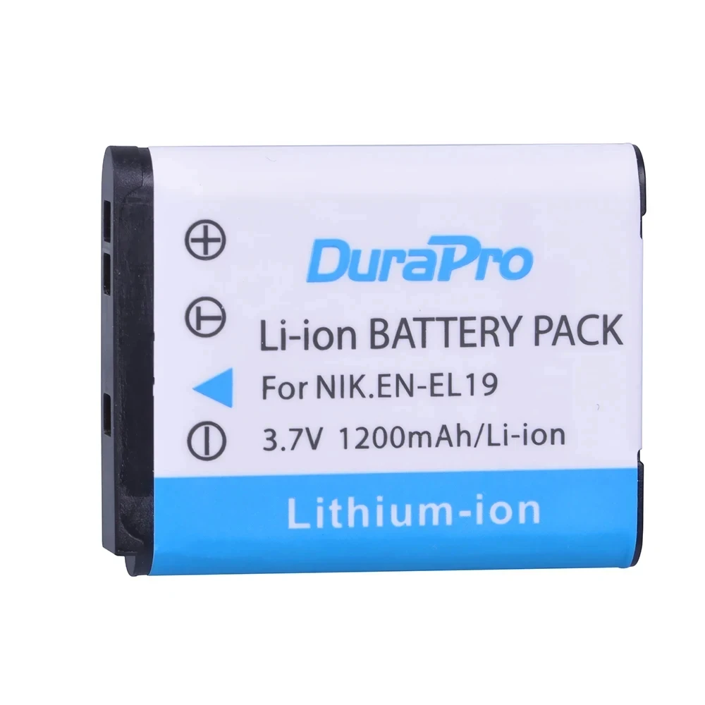 1200mAh EN-EL19 EN EL19 Bateria Li-ion ENEL19 Bateria + Carregador para Nikon S2500 S100 S2600 S3100 S3200 S3300 S4100 S4200 S4300