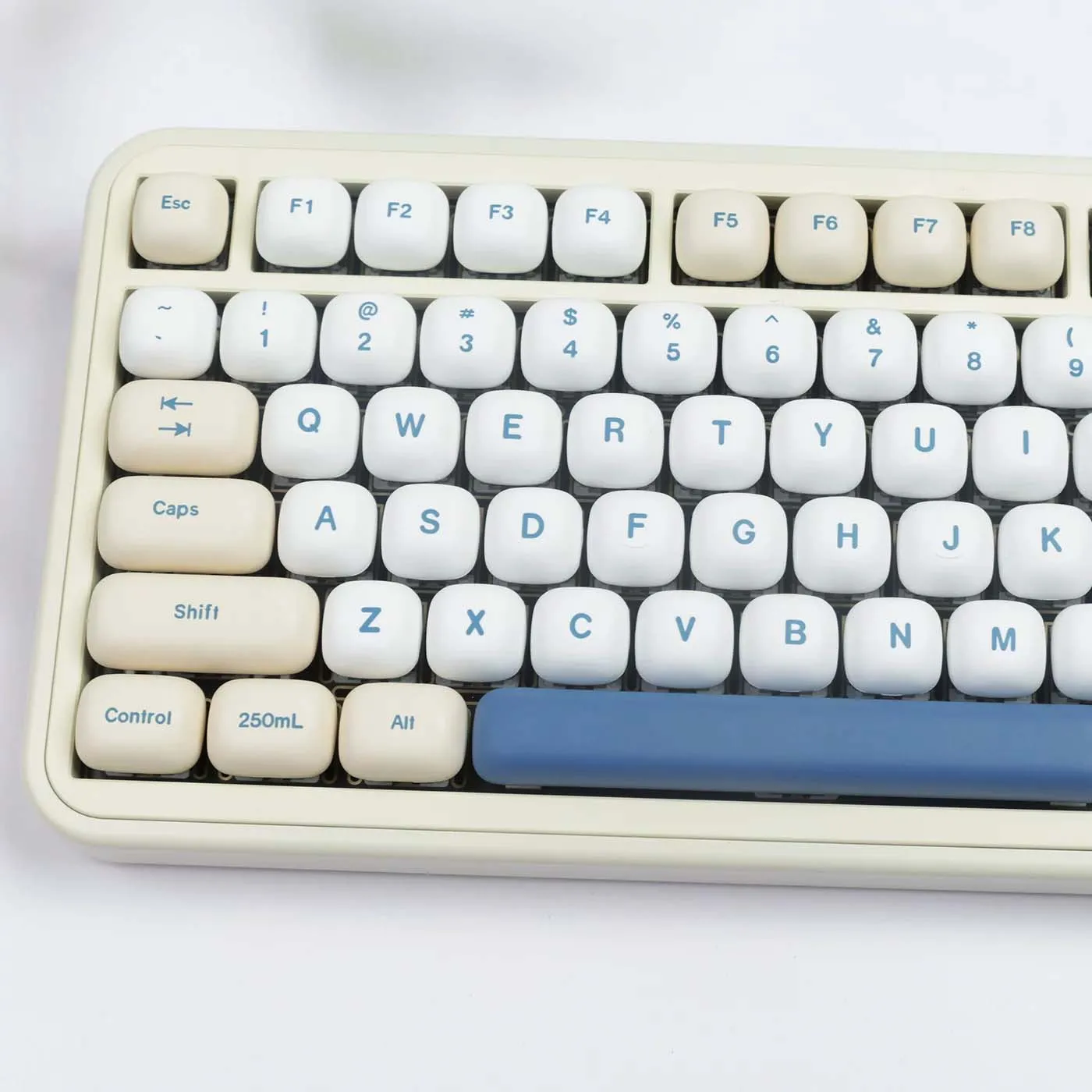 138-Key PBT Dye-Sublimated Keycap Set, MOG Profile, Soy Milk Theme, Compatible with MX Switches for 61/64/68/87/96/104/108 view 2