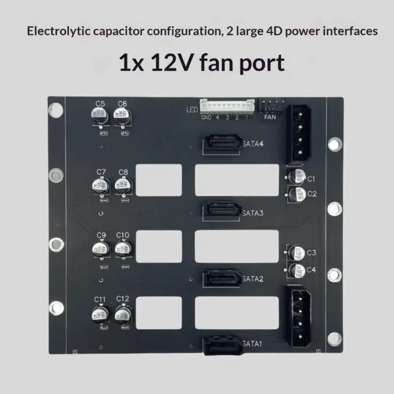 31BA Storage Backplane For Devices Holds 4 Slots Excellent Capacitors And indicators