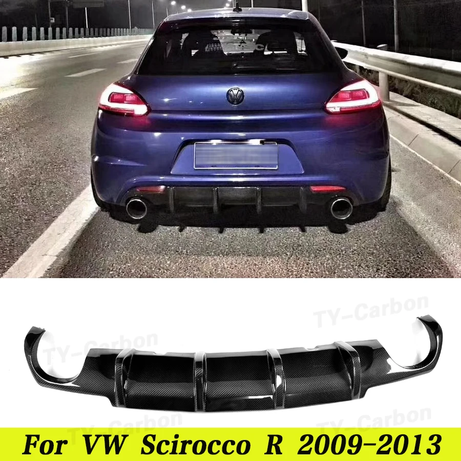 

Автомобильный задний диффузор rbon Fiber, спойлер для Volkswagen VW Scirocco R R20, бампер 2009-2013, задний диффузор, спойлер