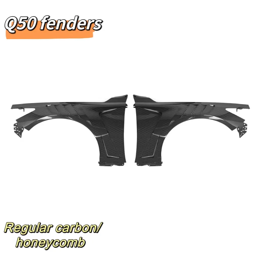 

MRD carbon fiber fenders with vents For Infiniti Q50 2014+ carbon fiber side fenders V2 with vents