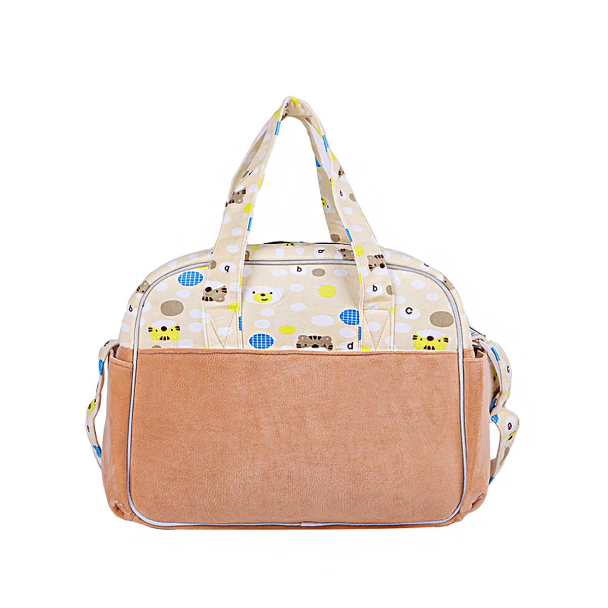 Moda padrão dos desenhos animados ombro único grande saco de mamãe multifuncional portátil saco de fraldas para viagens portátil diagonal cruz