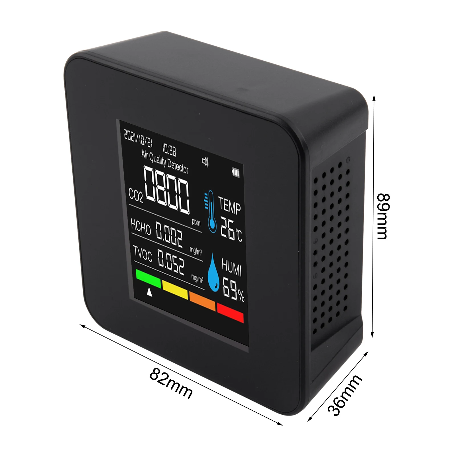 Multifunctional Air Monitor Air Quality Tester Indoor Air Quality Testing 9 In 1 Functionality Battery Powered
