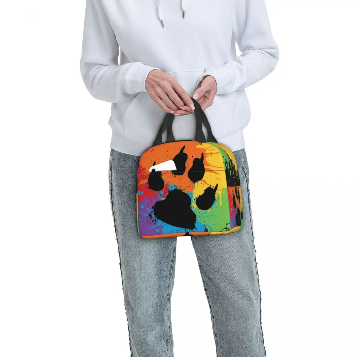 مخصص مثلي الجنس الدب باو فخر الغداء حقيبة الرجال النساء برودة الدافئة معزول صناديق الغداء للأطفال المدرسة #6