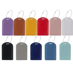 PVC Leather Luggage Tags Aluminium Baggage Suitcase ID Address Label Holder Name Tags Portable Label Travel Accessories