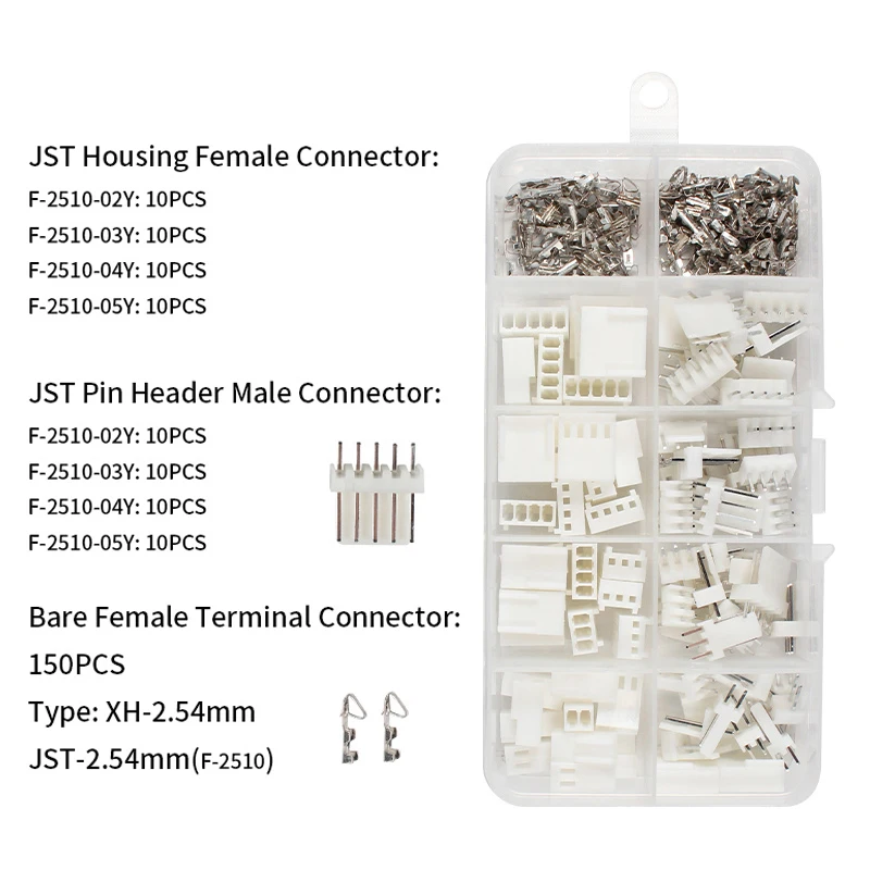 JST 2.54 2510 Connector plug + needle +socket Header Mini Micro Open Barrel Crimping Tools for AWG28-20 Terminals and Connectors