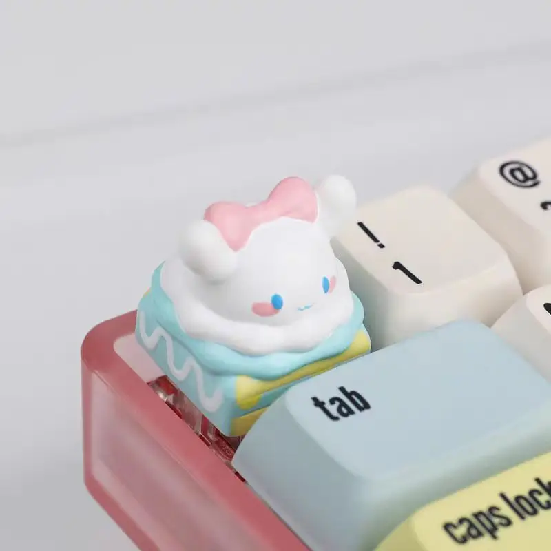 Creatieve Leuke Keycap Hello Kitty Sanrio Cake Esc Key Cap Enkele Hars Cartoon Mechanische Toetsenbord Keycap Gift
