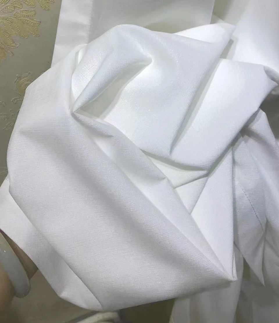 Asazal Weißer Tüll Hochwertige Dicke Luxus-Chiffon-Fenstervorhänge für Schlafzimmer, Verdunkelungsvorhänge Großhandel, Wohnzimmerdekoration – Detail 7